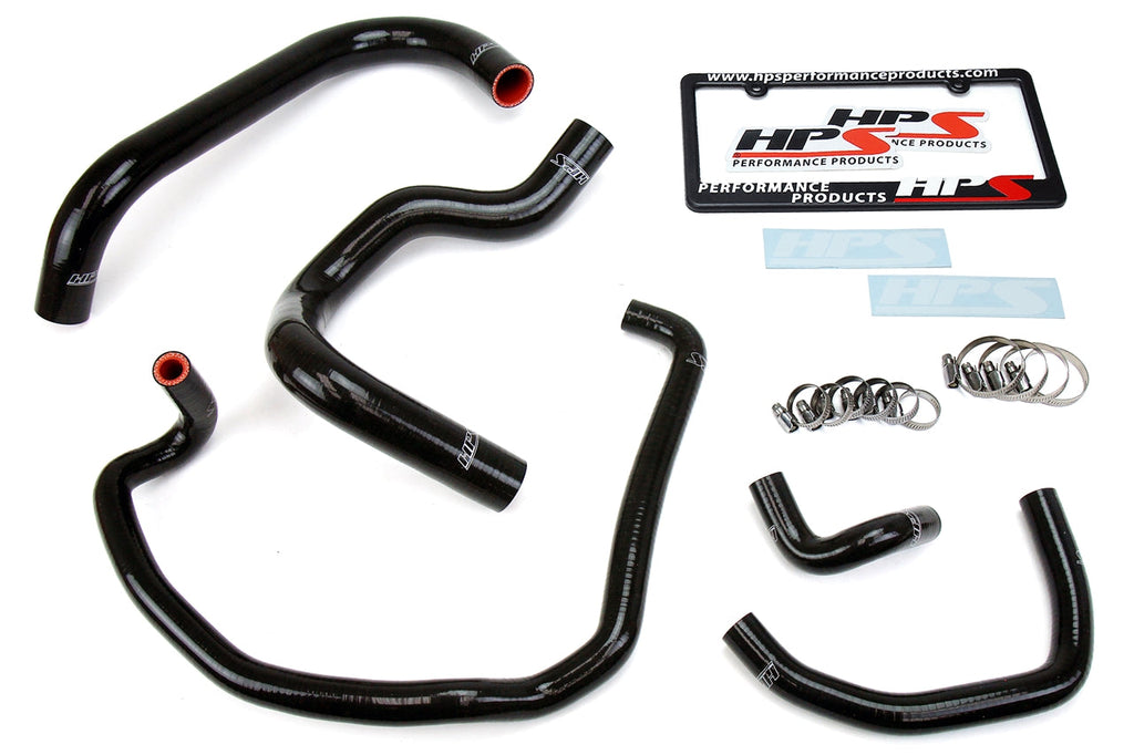 HPS Performance Products HPS Black Reinforced Silicone Radiator + Heater Hose Kit Toyota 95-04 Tacoma 2.4L & 2.7L 4Cyl