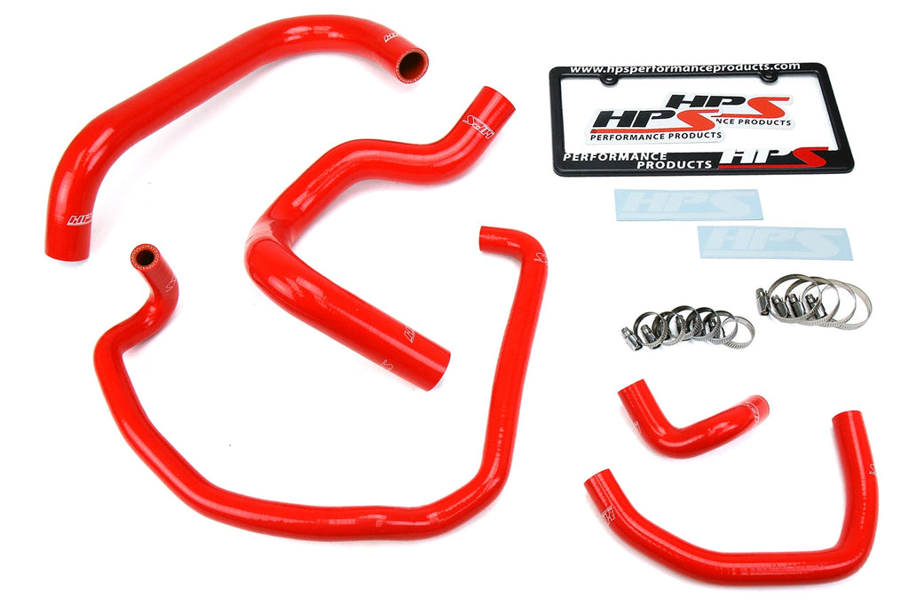HPS Performance Products HPS Red Reinforced Silicone Radiator + Heater Hose Kit Toyota 95-04 Tacoma 2.4L & 2.7L 4Cyl