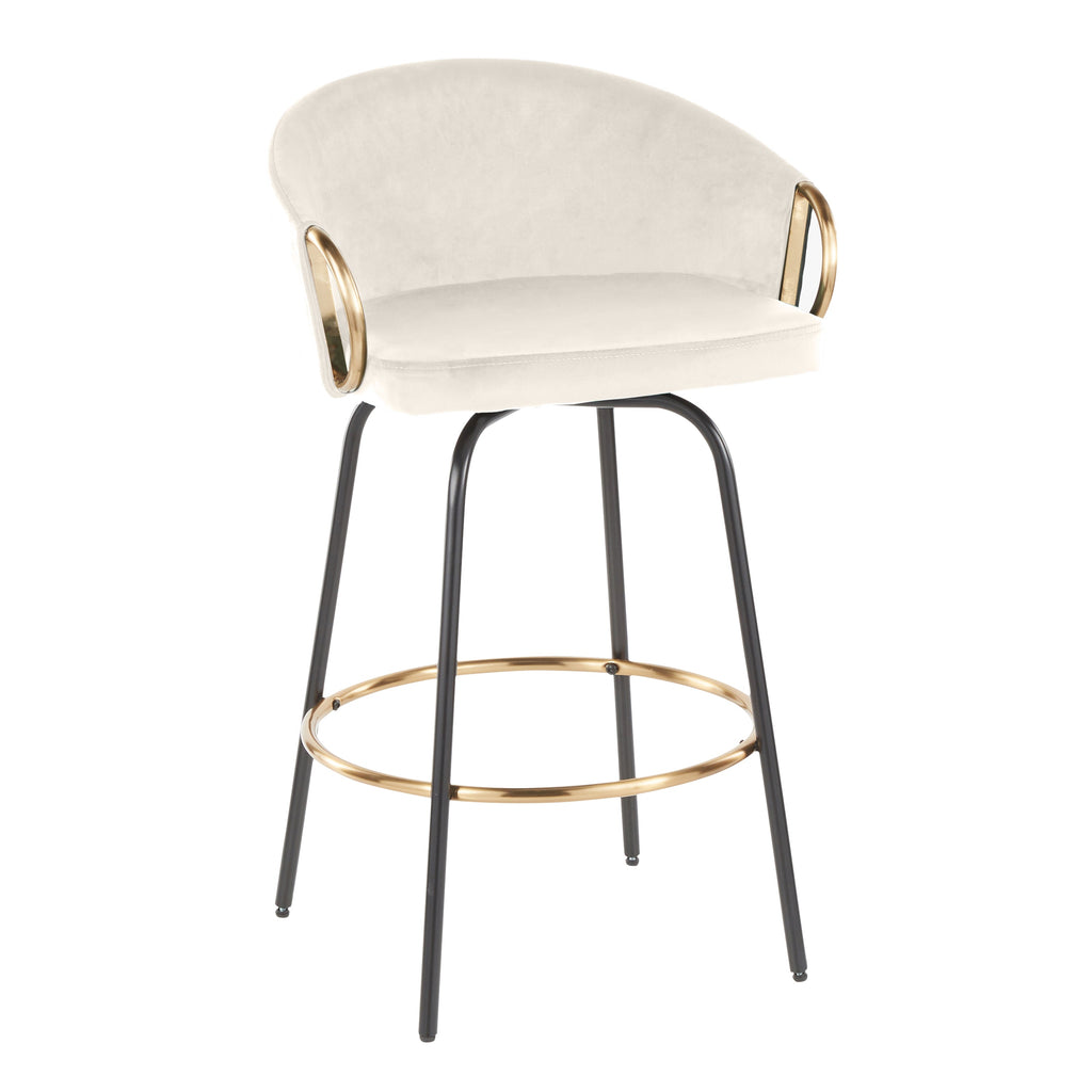 26" Contemporary Fixed Height Counter Stool with Swivel