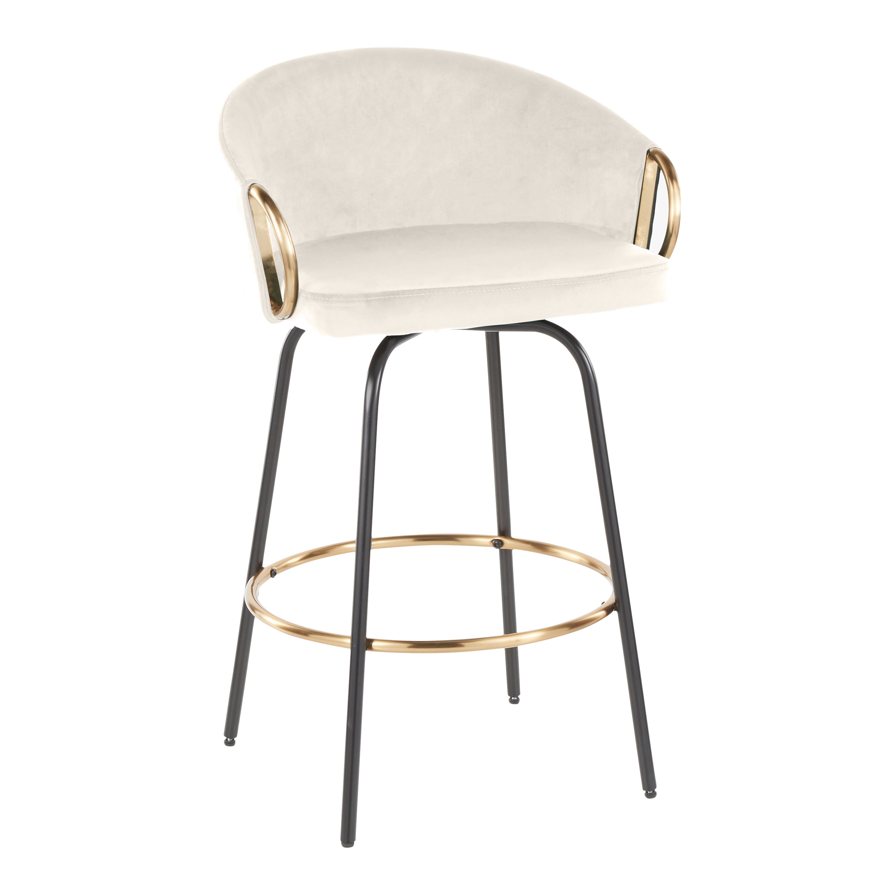 26" Contemporary Fixed Height Counter Stool with Swivel