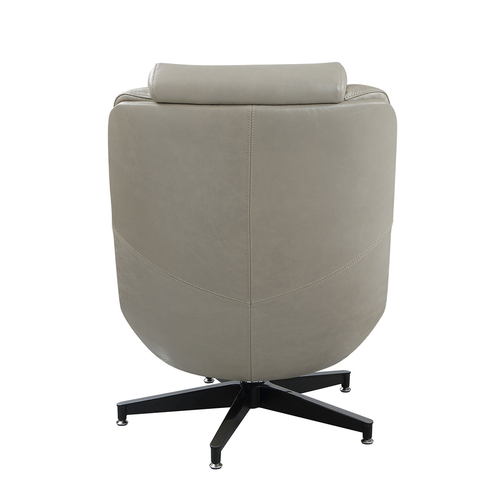 Piran Twilight Top Grain Leather Accent Chair with Swivel
