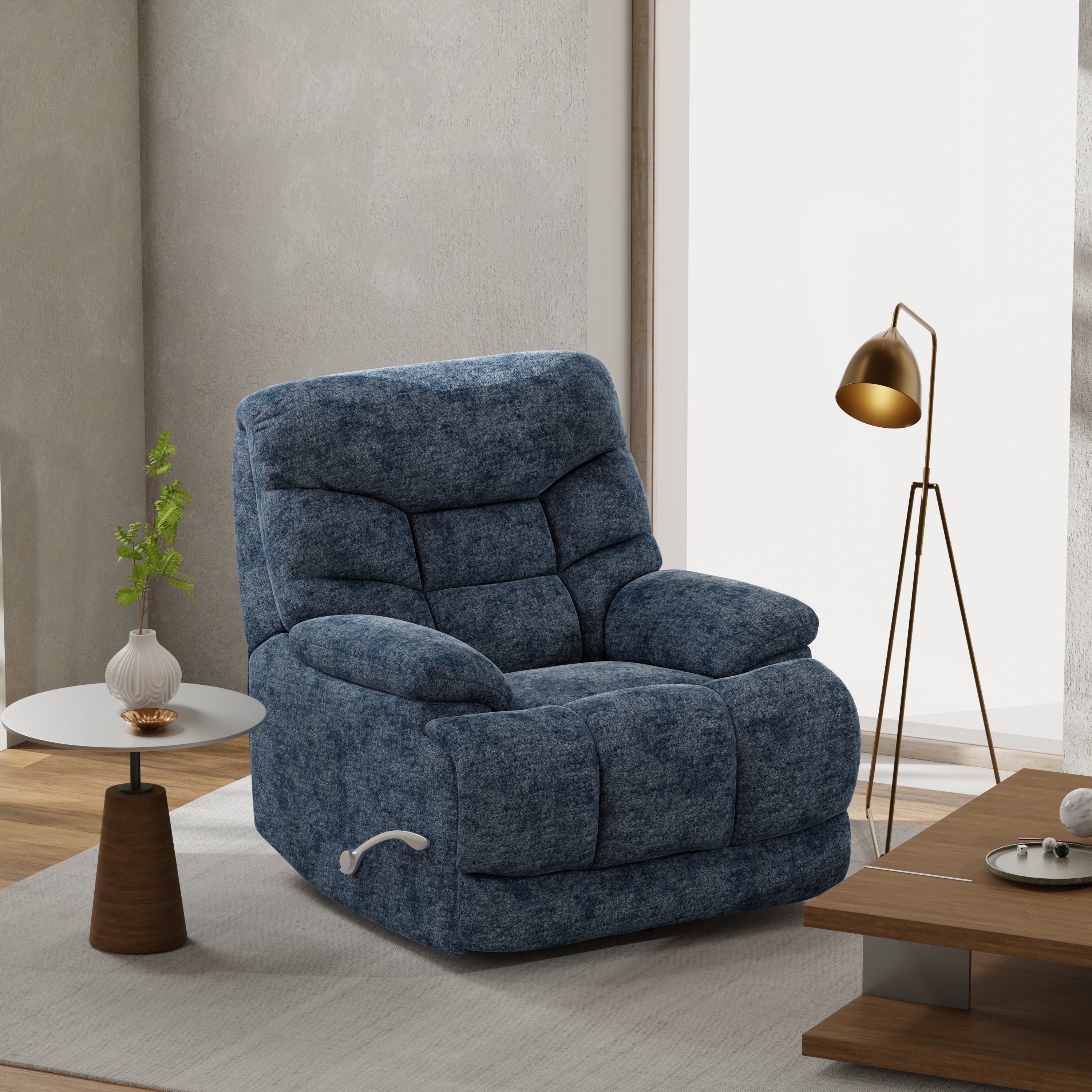 Swivel Glider Recliner in Alaska Glacier