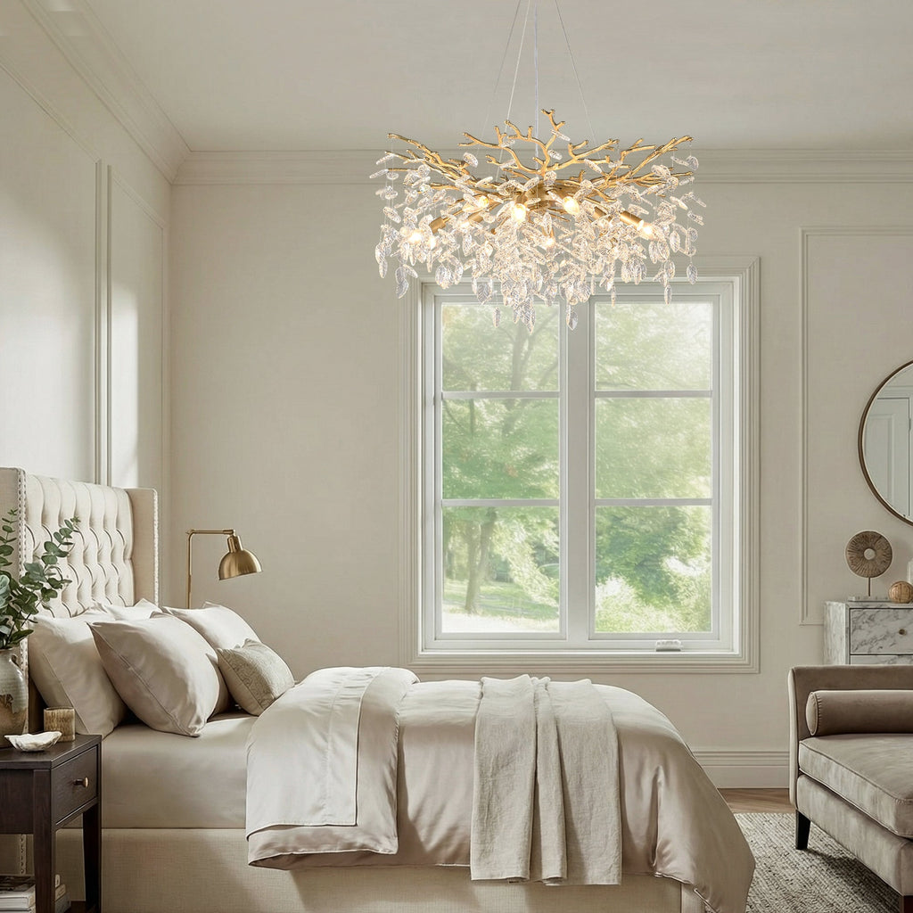 8-Light Chandelier Crystal Ceiling Lamp