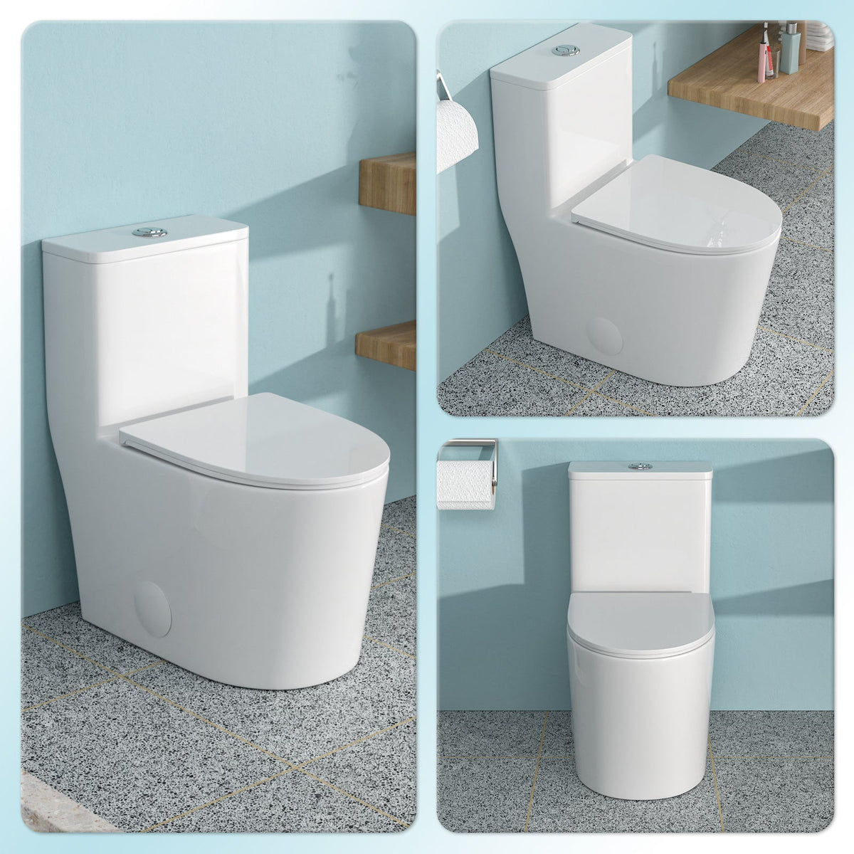 Ceramic One Piece Toilet for Bathroom
