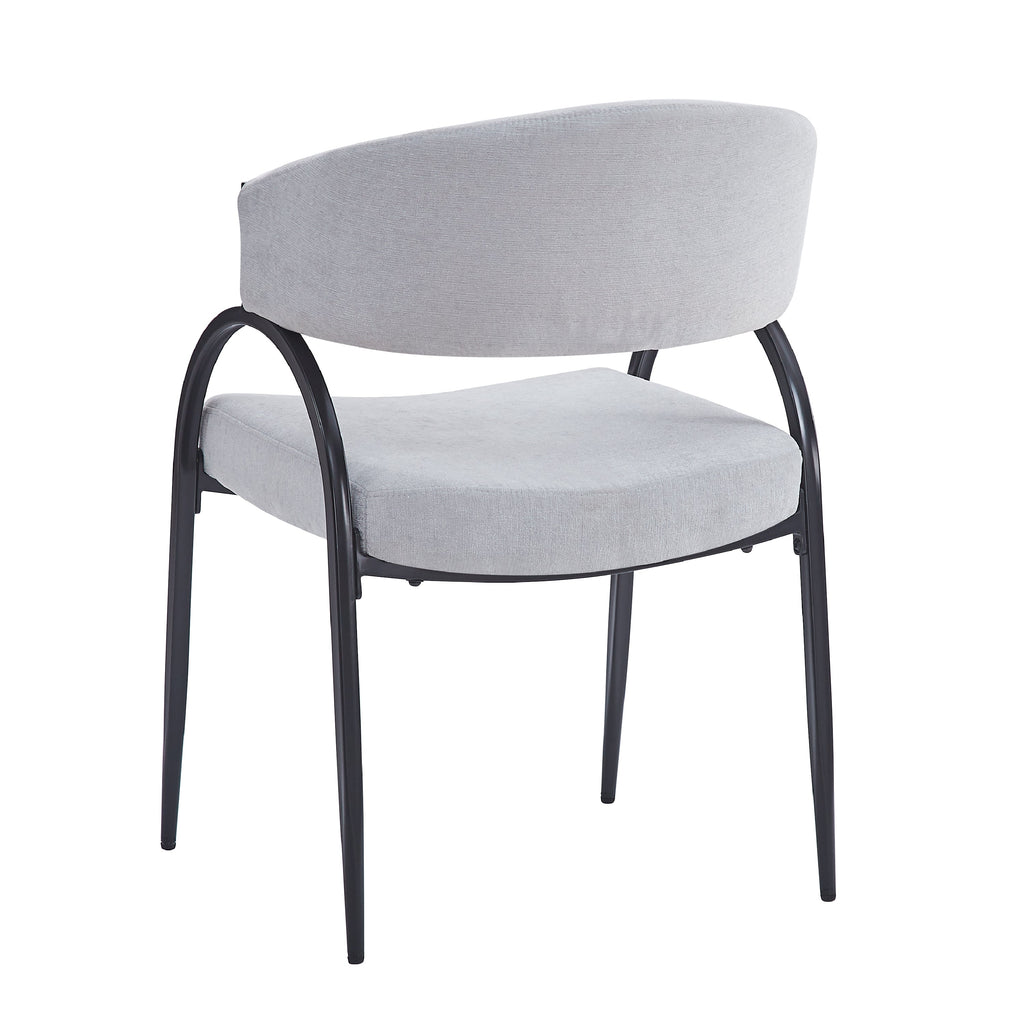 Upholstered Dining Chairs With Metal Legs (Set of 2)