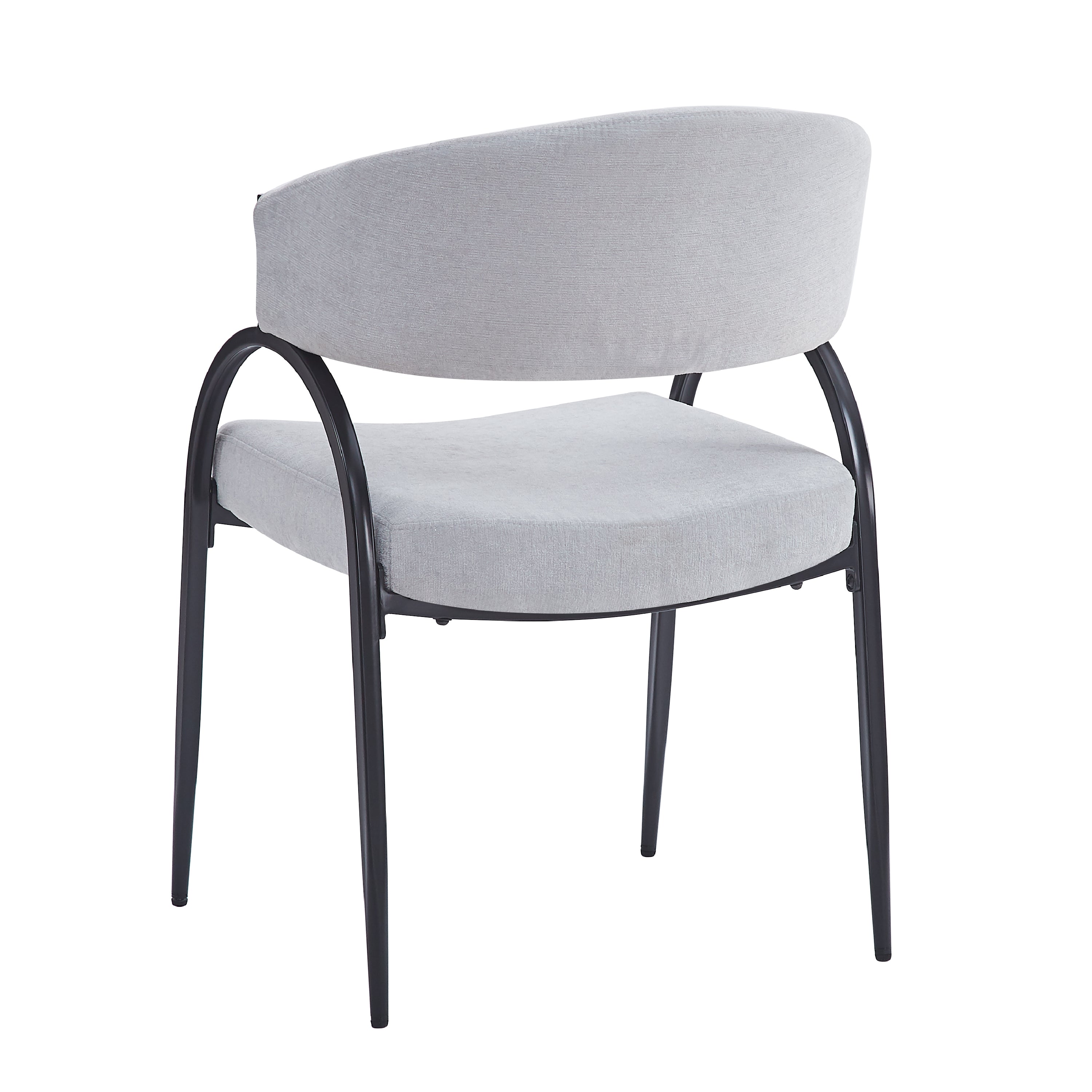 Upholstered Dining Chairs With Metal Legs (Set of 2)