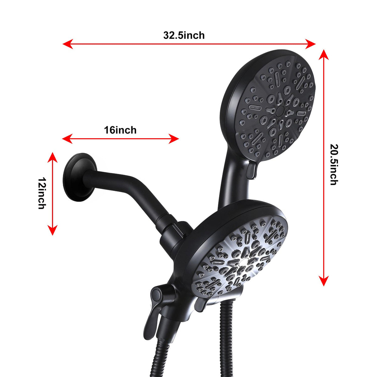 High Pressure 3-Way Rainfall Combo Showerhead