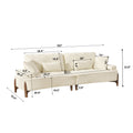 Comfortable 103 Inch Deep Seated Sofa with Pillow