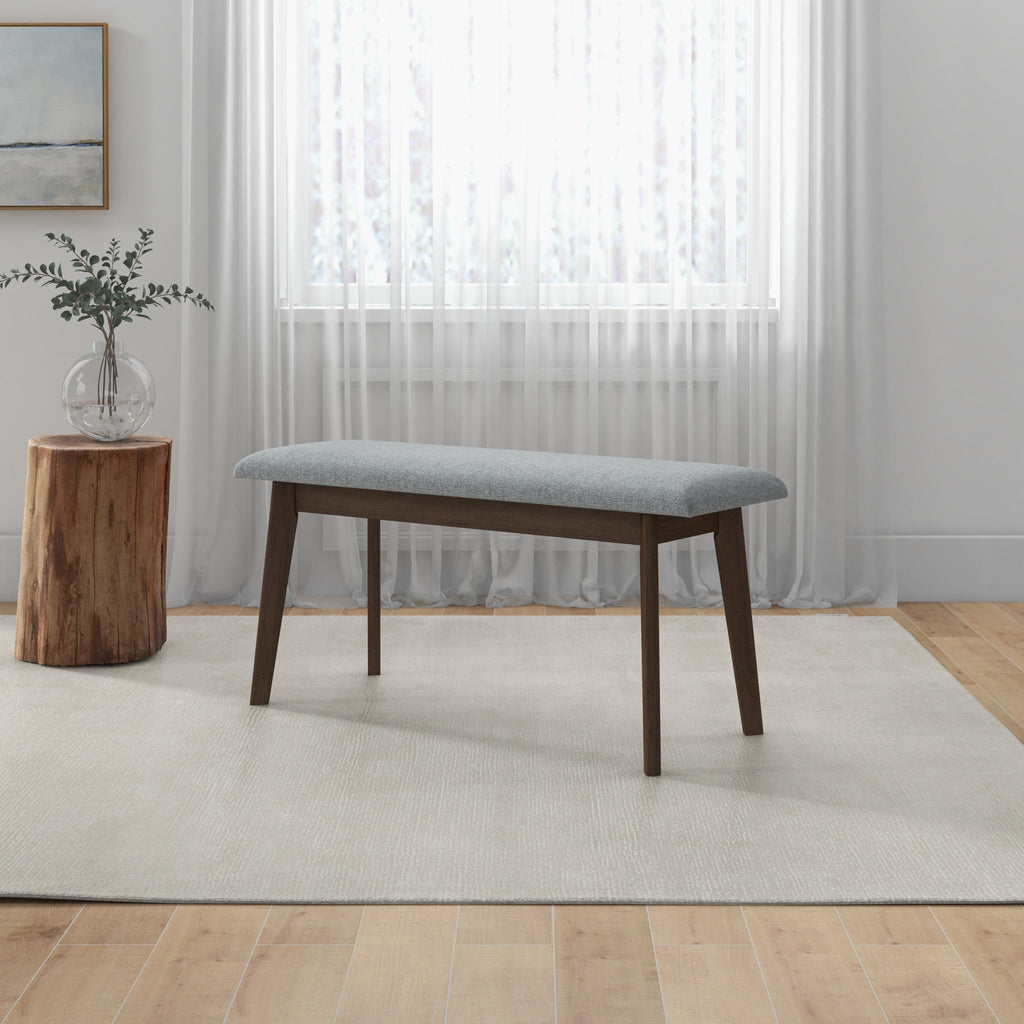 Carlos Fabric Upholstered Solid Wood Bench
