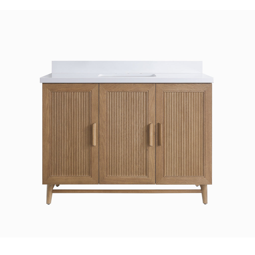 48'' Freestanding Single Sink Light Coffee Bathroom Vanity