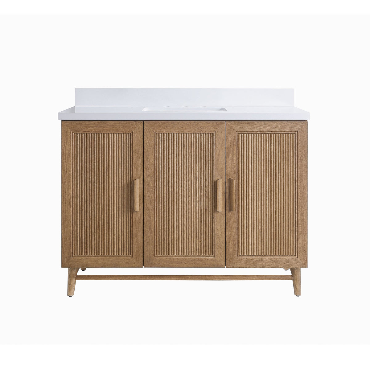 48'' Freestanding Single Sink Light Coffee Bathroom Vanity