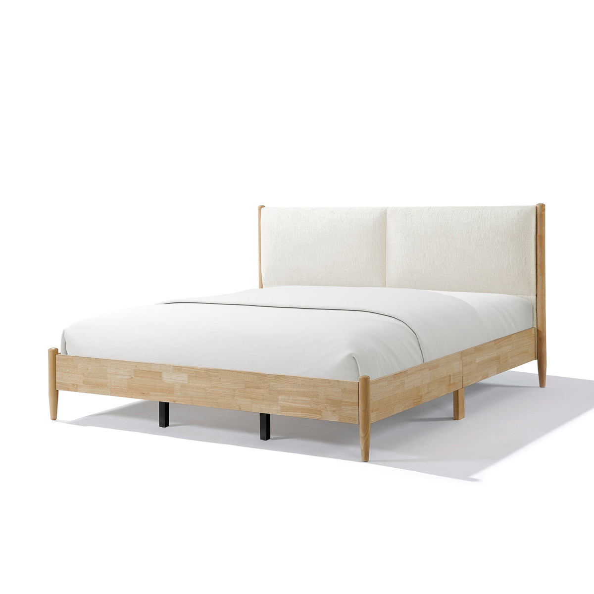 King Natural Wood Bed Frame