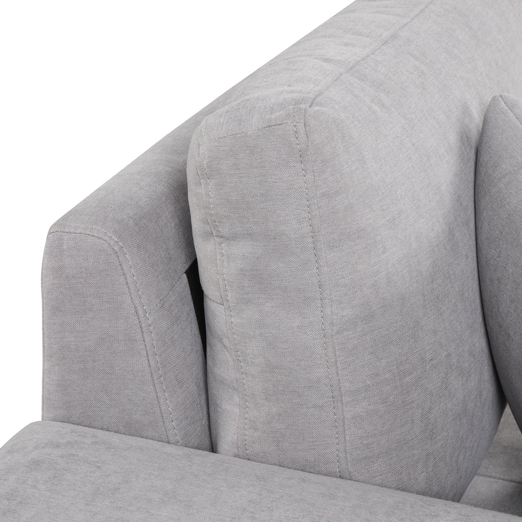 104.5" Pull Out Sleeper Sofa Reversible L-Shape Sectional Couch