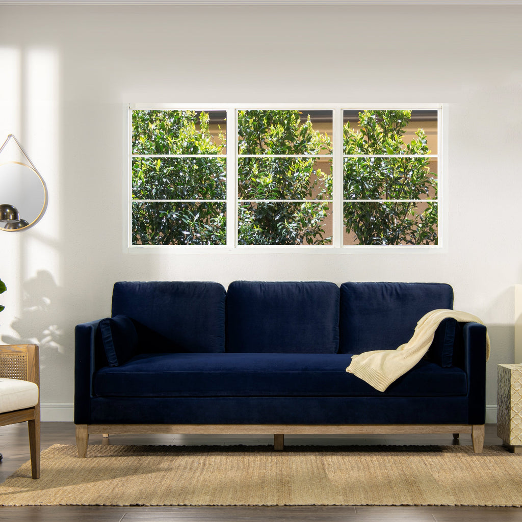 Knox 84" Modern Farmhouse Sofa, Dark