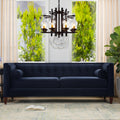 Jack 84" Modern Tuxedo Tufted Sofa, Dark