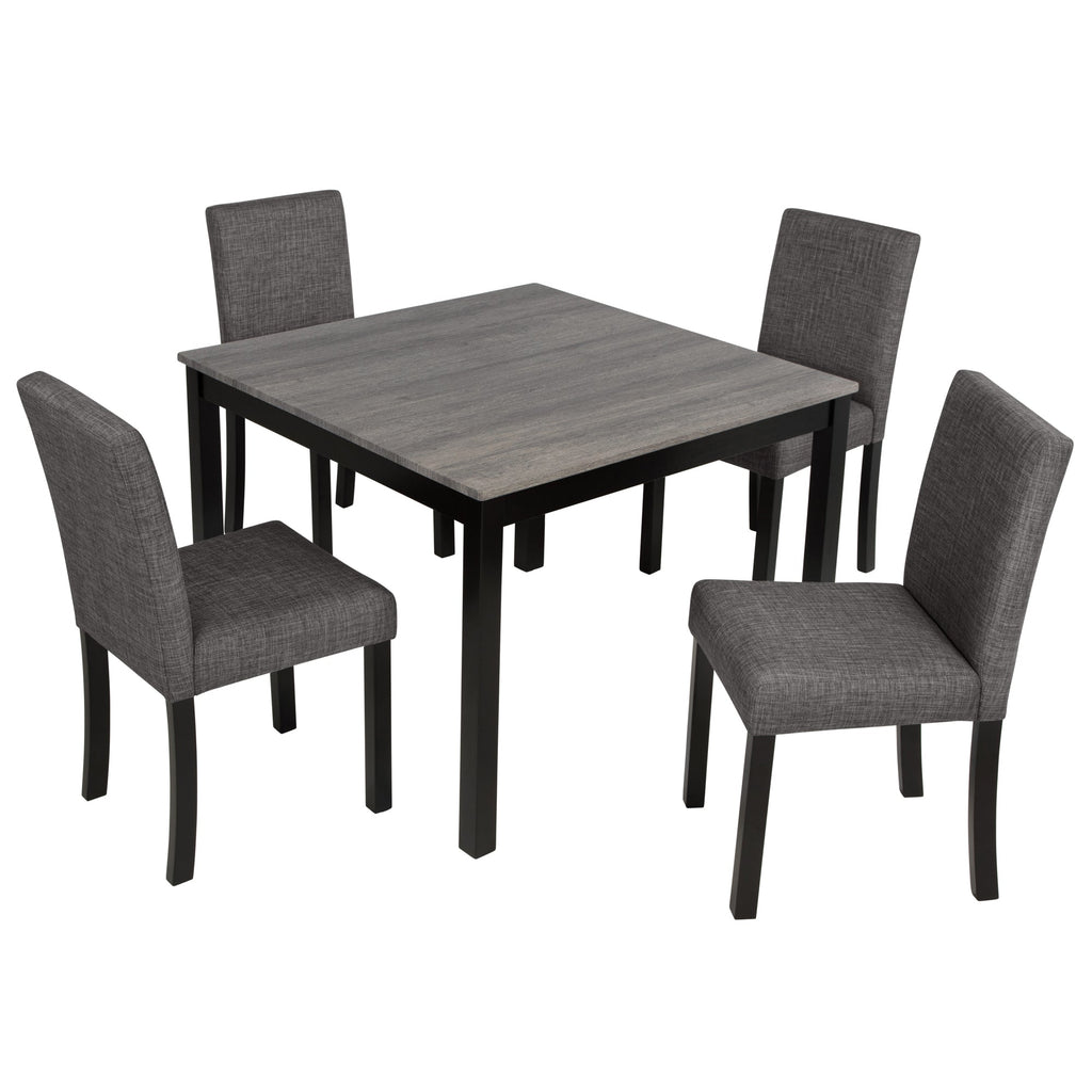5-Piece Dining Table Set with 4 Chairs