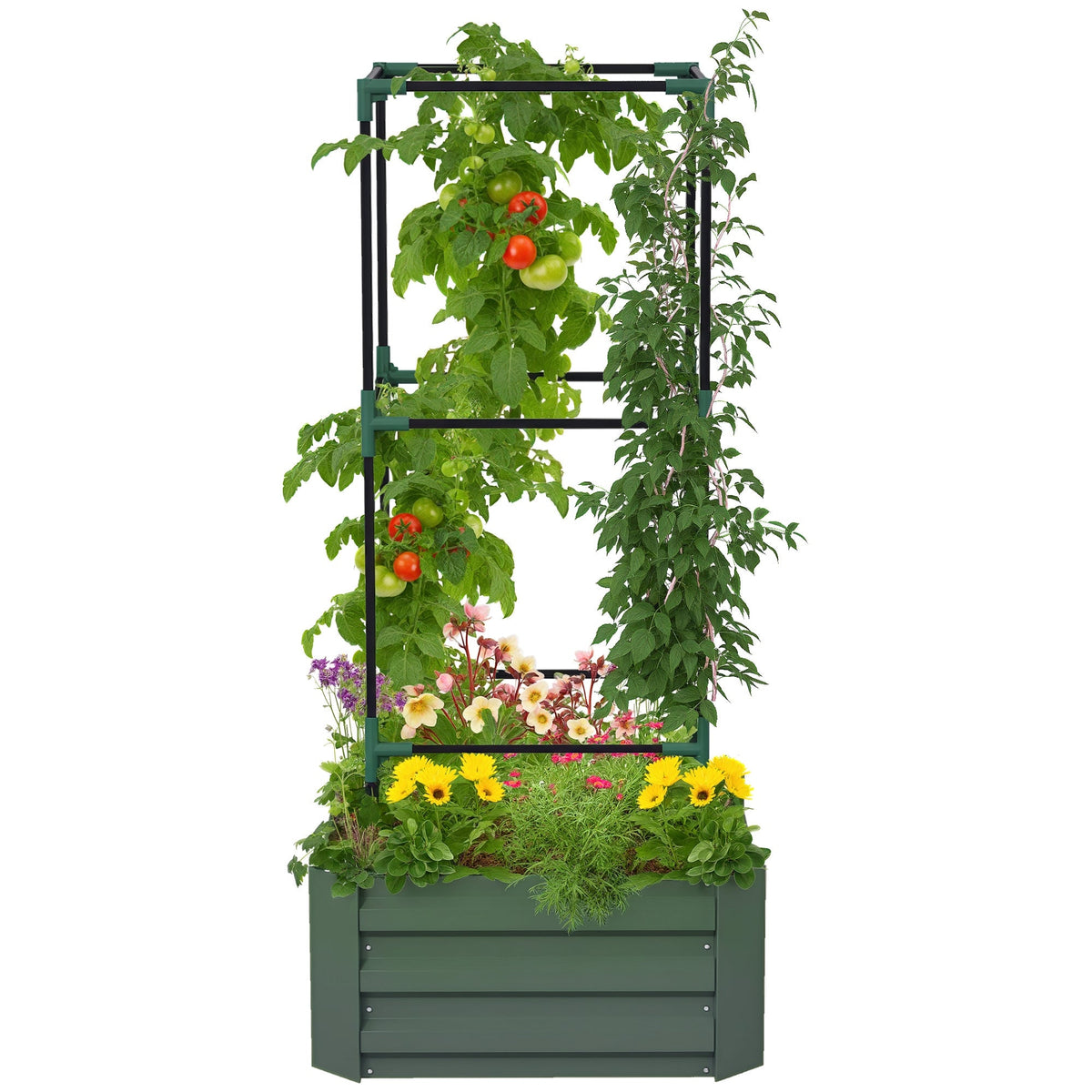 Outsunny Galvanized Raised Garden Bed