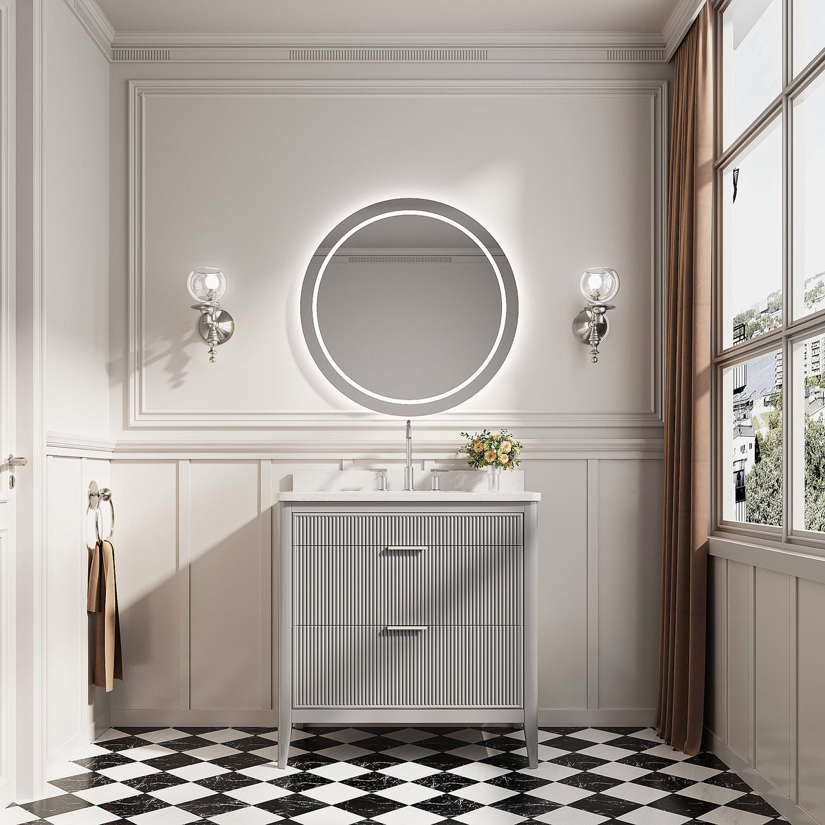 Fully Assembled 36" Bathroom Vanity