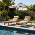 TOPMAX Acacia Wood Chaise Lounge - Set of 2