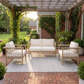 Outdoor Acacia Wood 3-Piece Furniture Set
