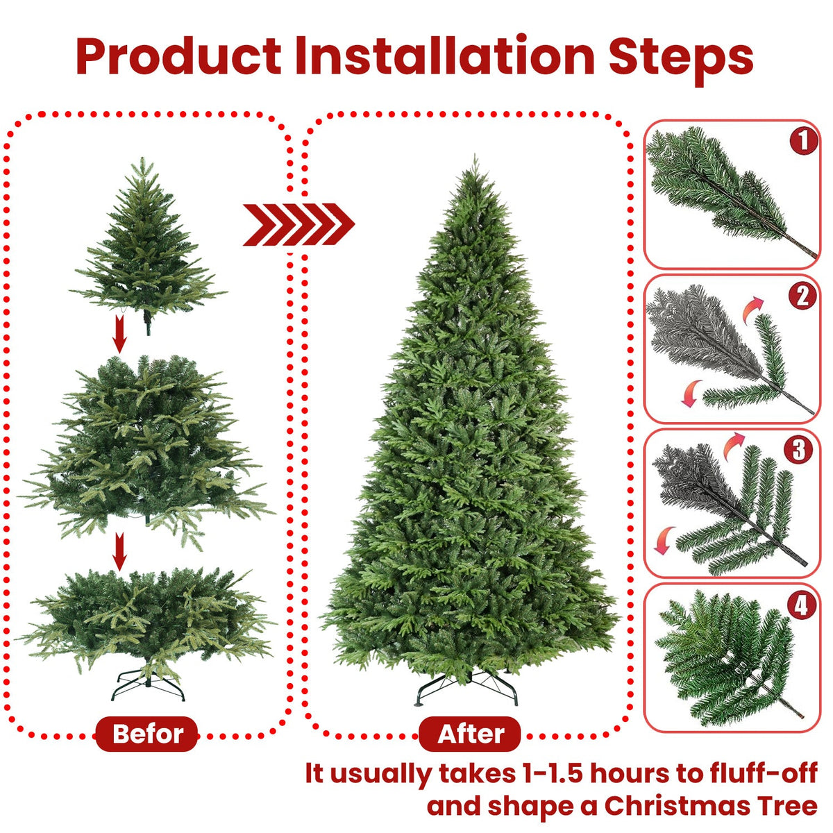 4FT Premium PE & PVC Artificial Christmas Tree