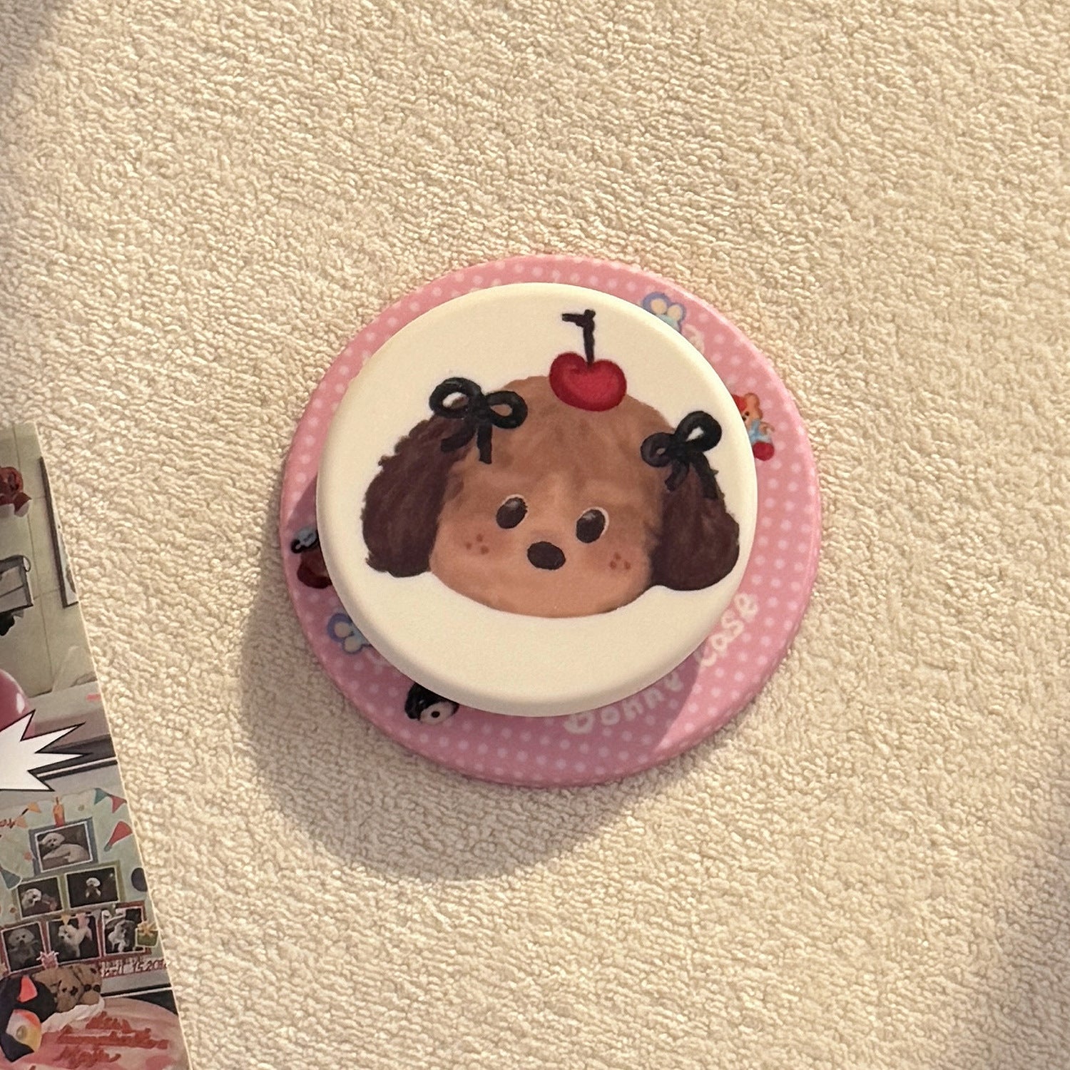 Oil Painting Cartoon Puppy Compatible With MagSafe Magnetic Holder