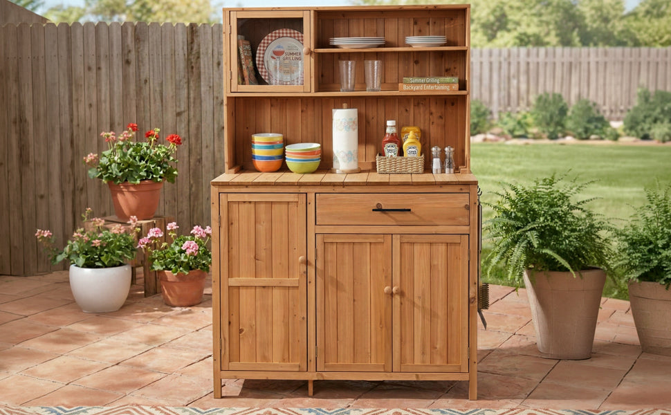 TOPAMX Potting Bench with Hutch