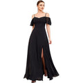 Off-shoulder Chiffon Maxi Dress, Womens Evening Gown