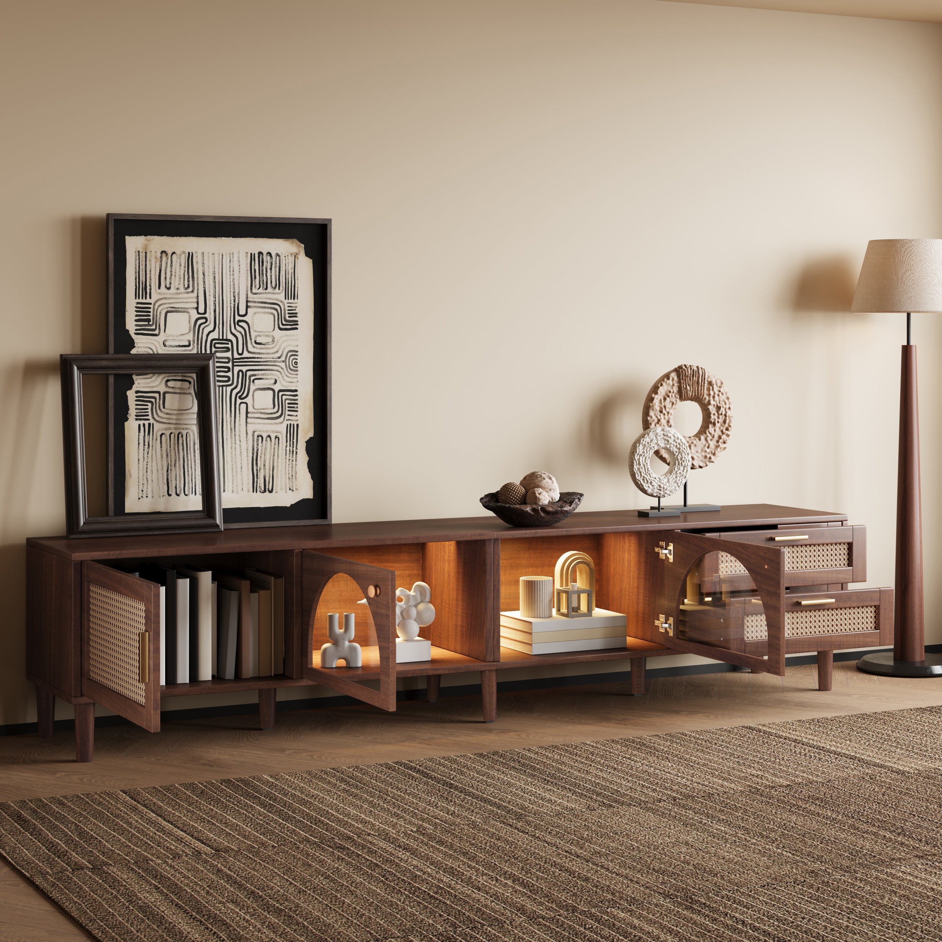 86 Inch TV Stand for TVs Up to 90"