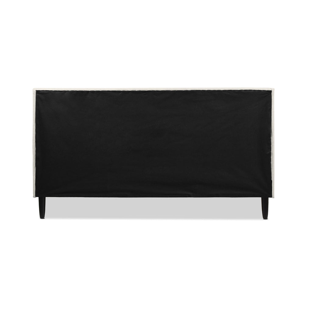 Aspen Vertical Tufted Headboard Platform Bed Set, King, Cloud
