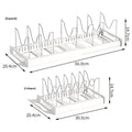 Household Multi-Functional Pot Lid Rack, Punch-Free, Extendable Storage And Draining Combo For Pots And Bowls