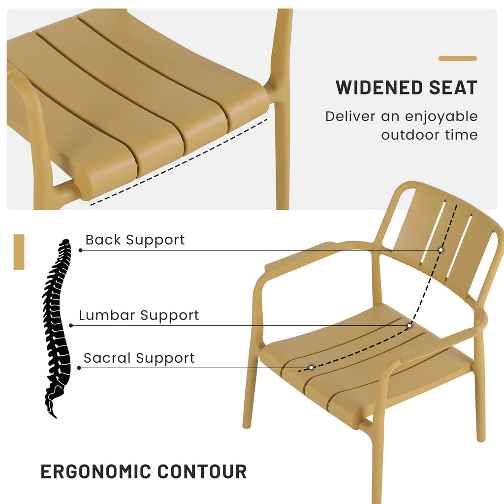 Summer 2-Piece PP Single-Seater Chairs + Coffee Table Set