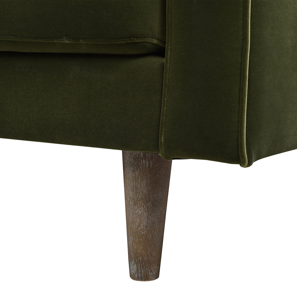 Nicholas 83.5" Mid-Century Modern Sofa, Olive