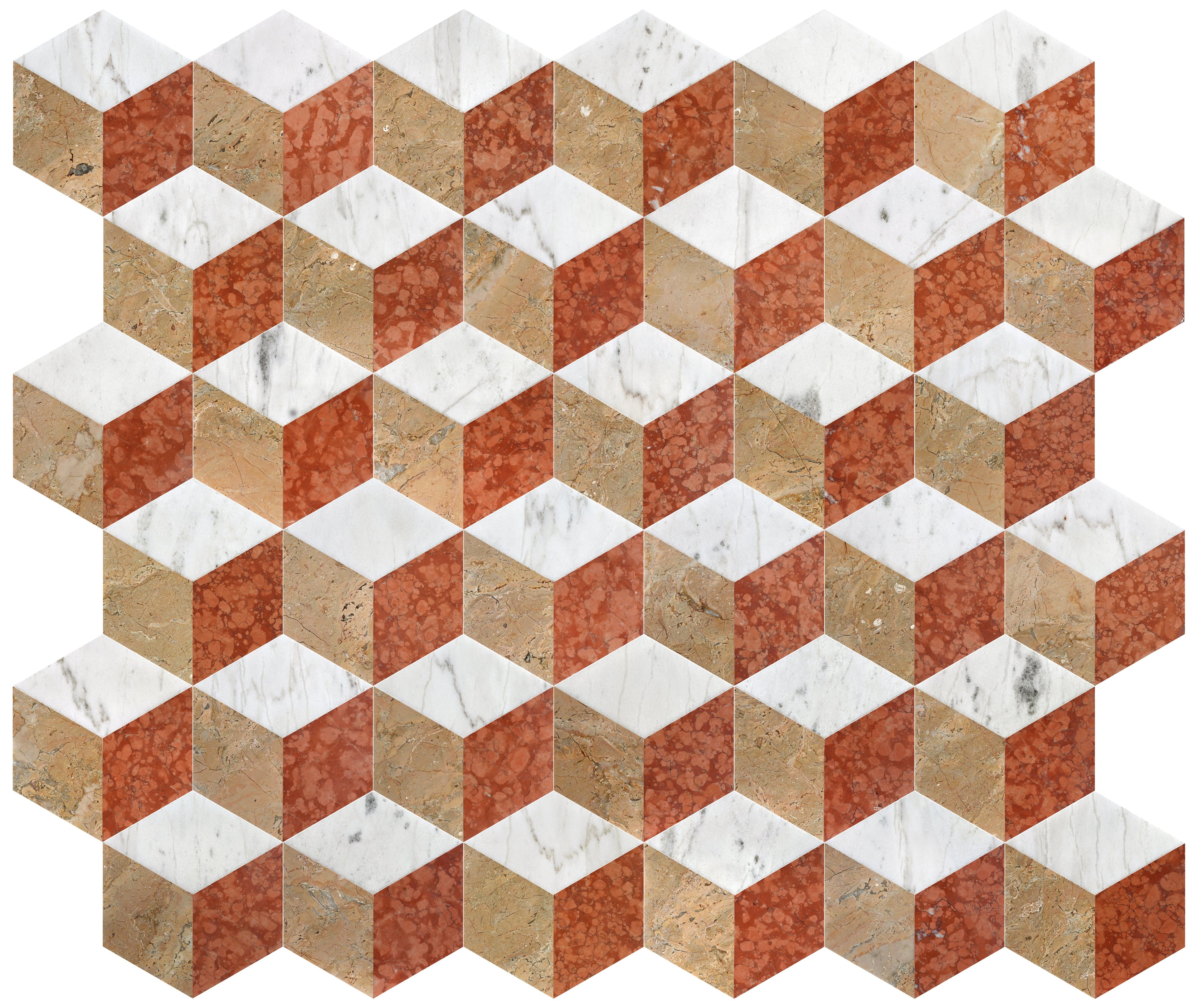 Hexagon Water-Jet Marble