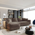 Plush Corduroy 4-Seat Sofa