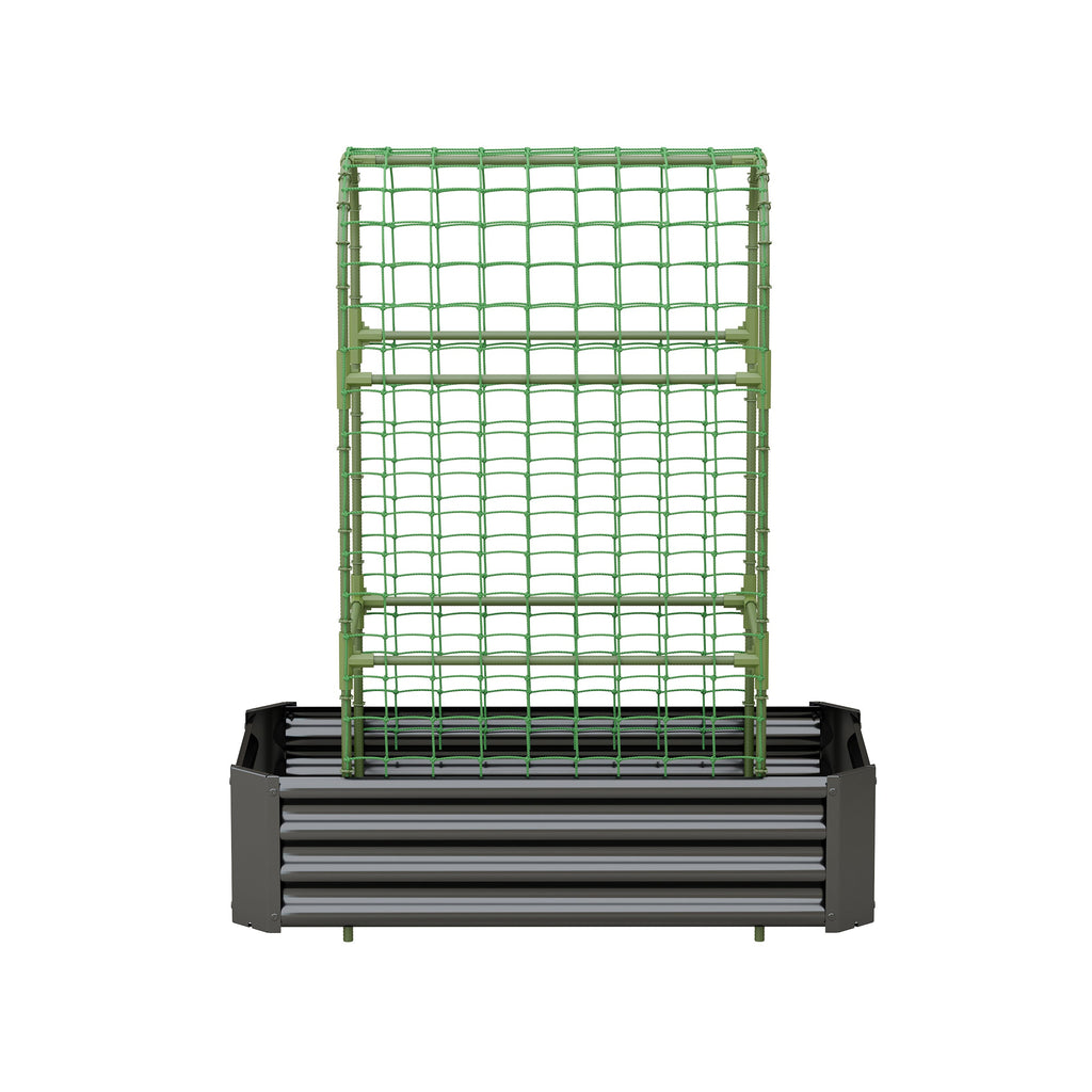 2-in-1 Raised Garden Bed with Trellis