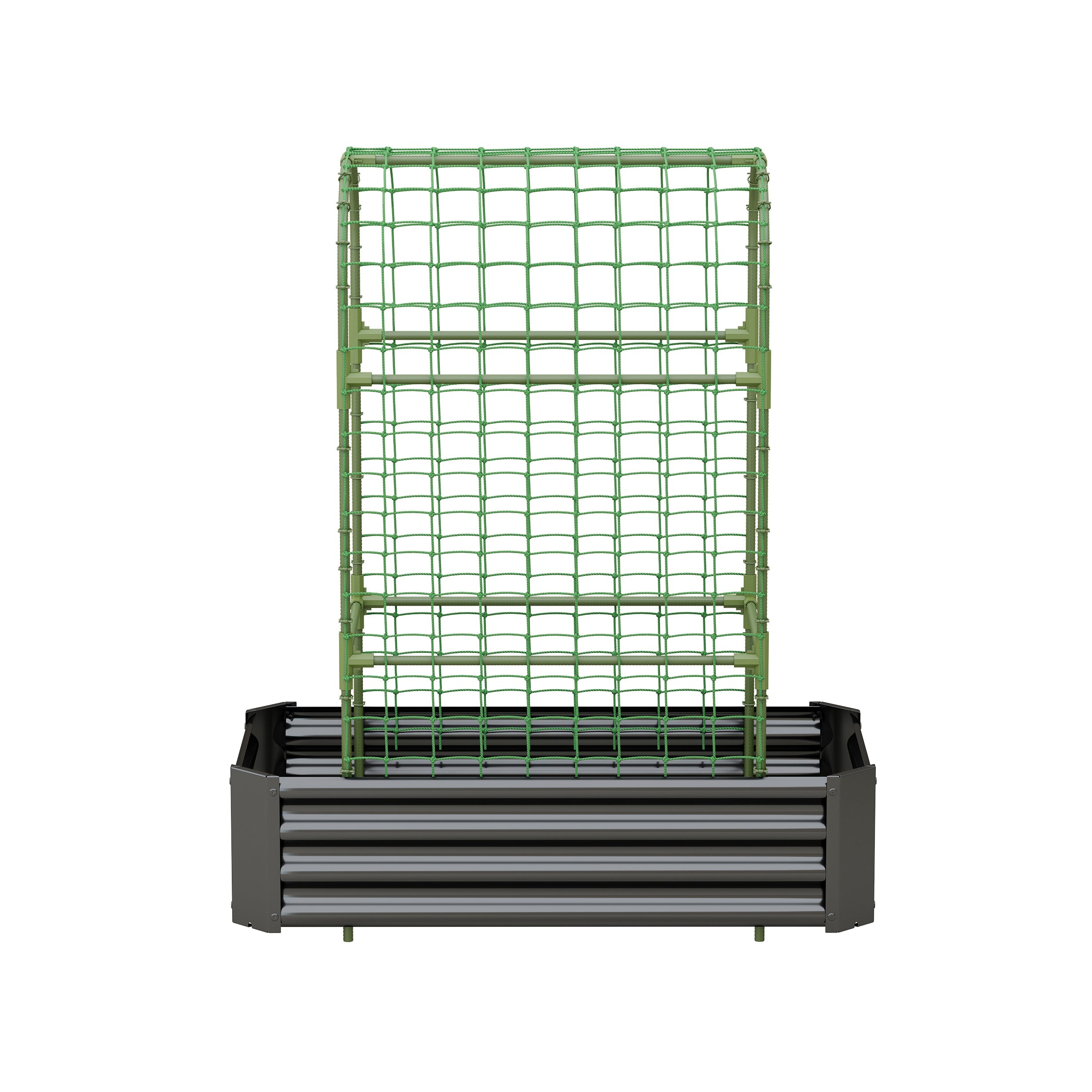 2-in-1 Raised Garden Bed with Trellis