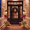 2 Pack Pre-Lit Christmas Lamp Post Decor