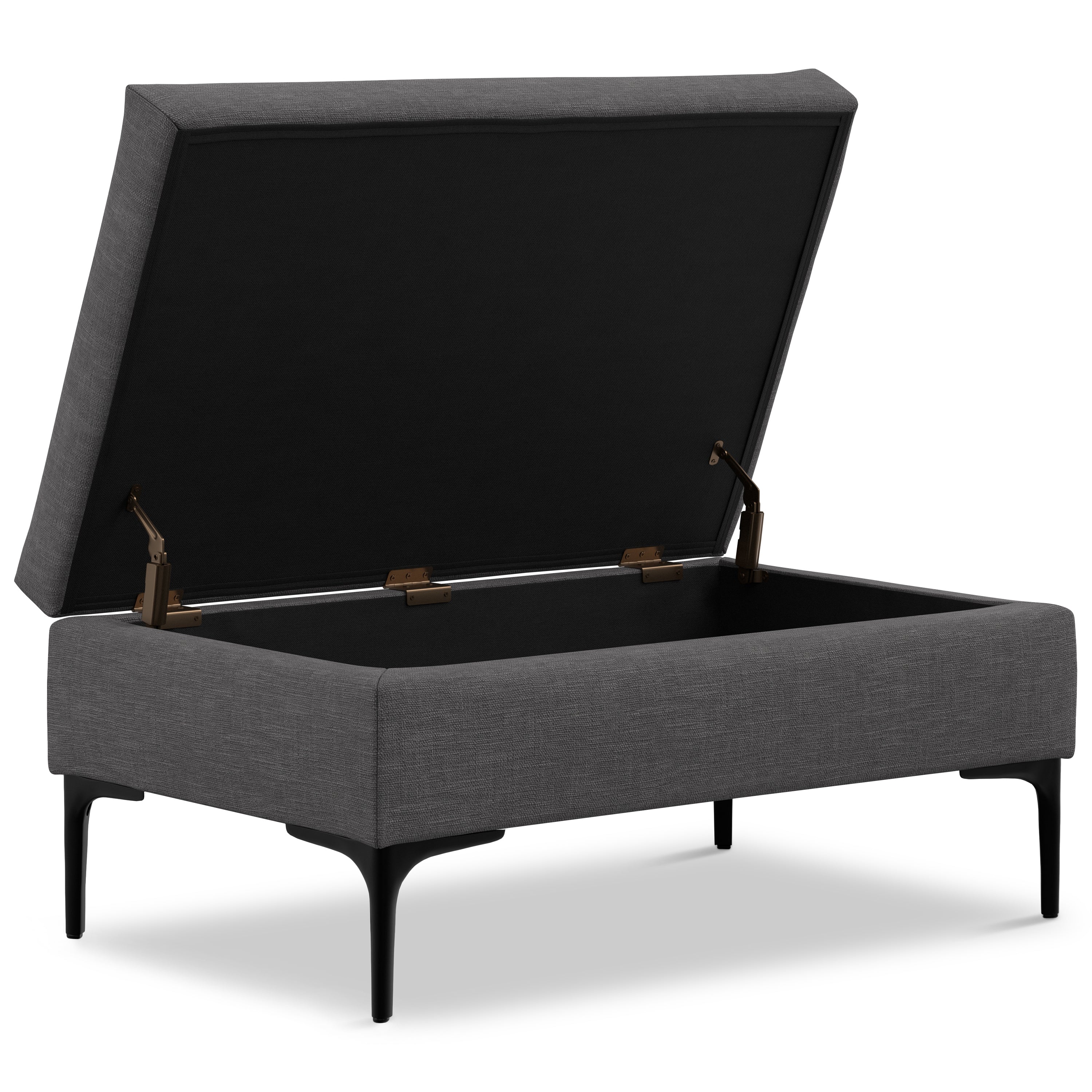 Rebecca 36 Inch Wide Rectangular Coffee Table Storage Ottoman