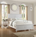 White Queen Size Bed & Nightstands Bedroom Set