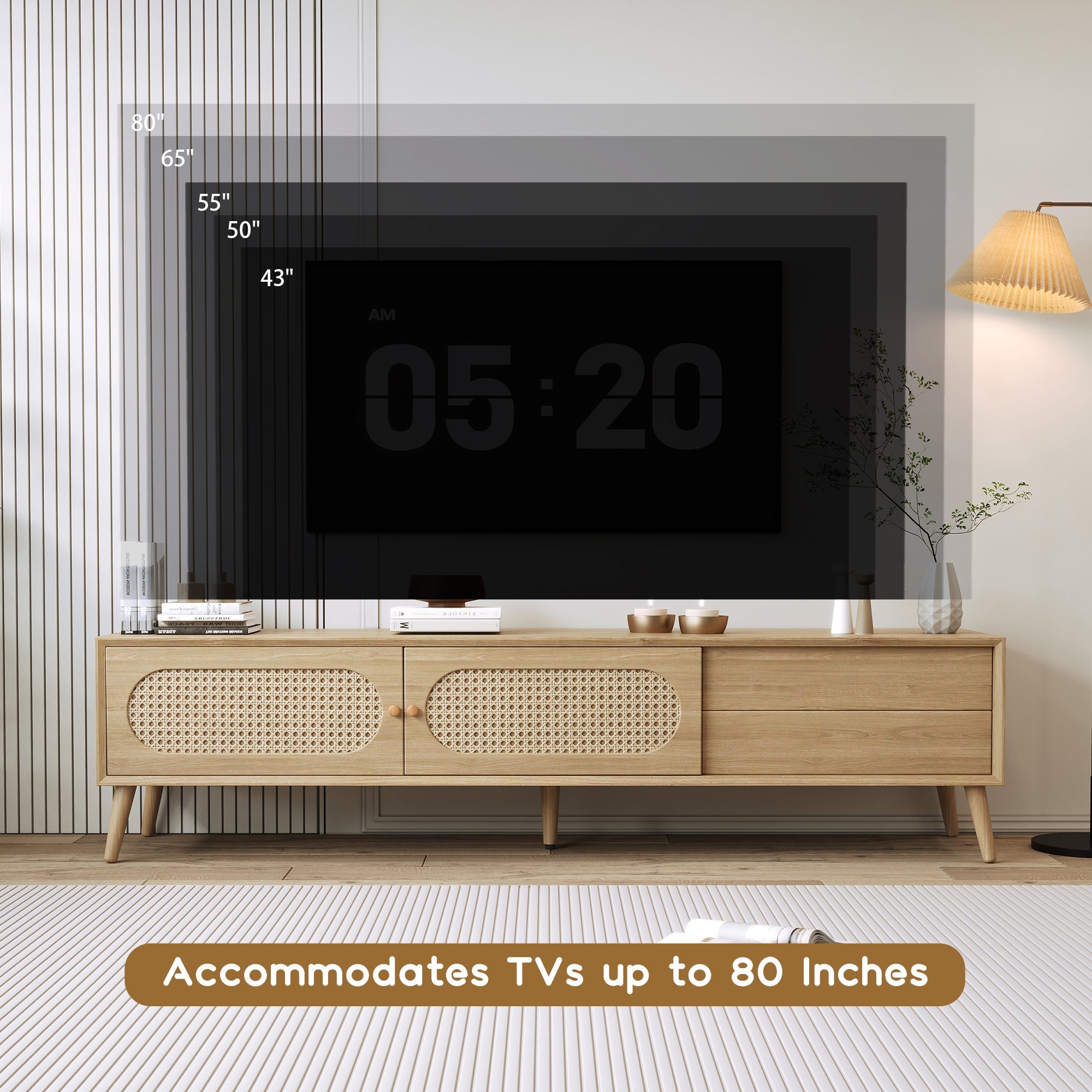 Boho TV Stand for TVs Up to 80''
