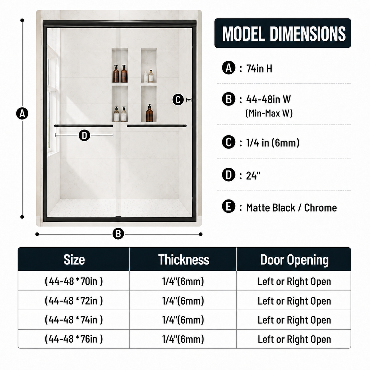 Framed Double Sliding Shower Door