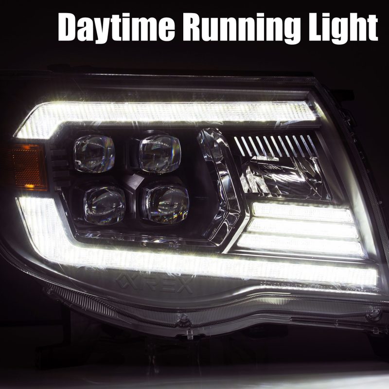 AlphaRex 05-11 Toyota Tacoma NOVA LED Projector Headlights Plank Style Chrome w/Activation Light/DRL 880743 *Discontinued