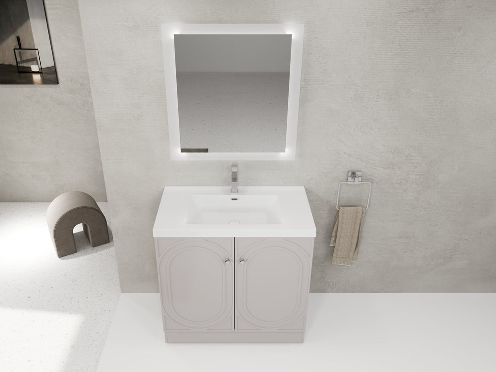 36" Freestanding Bathroom Vanity with Resin Sink