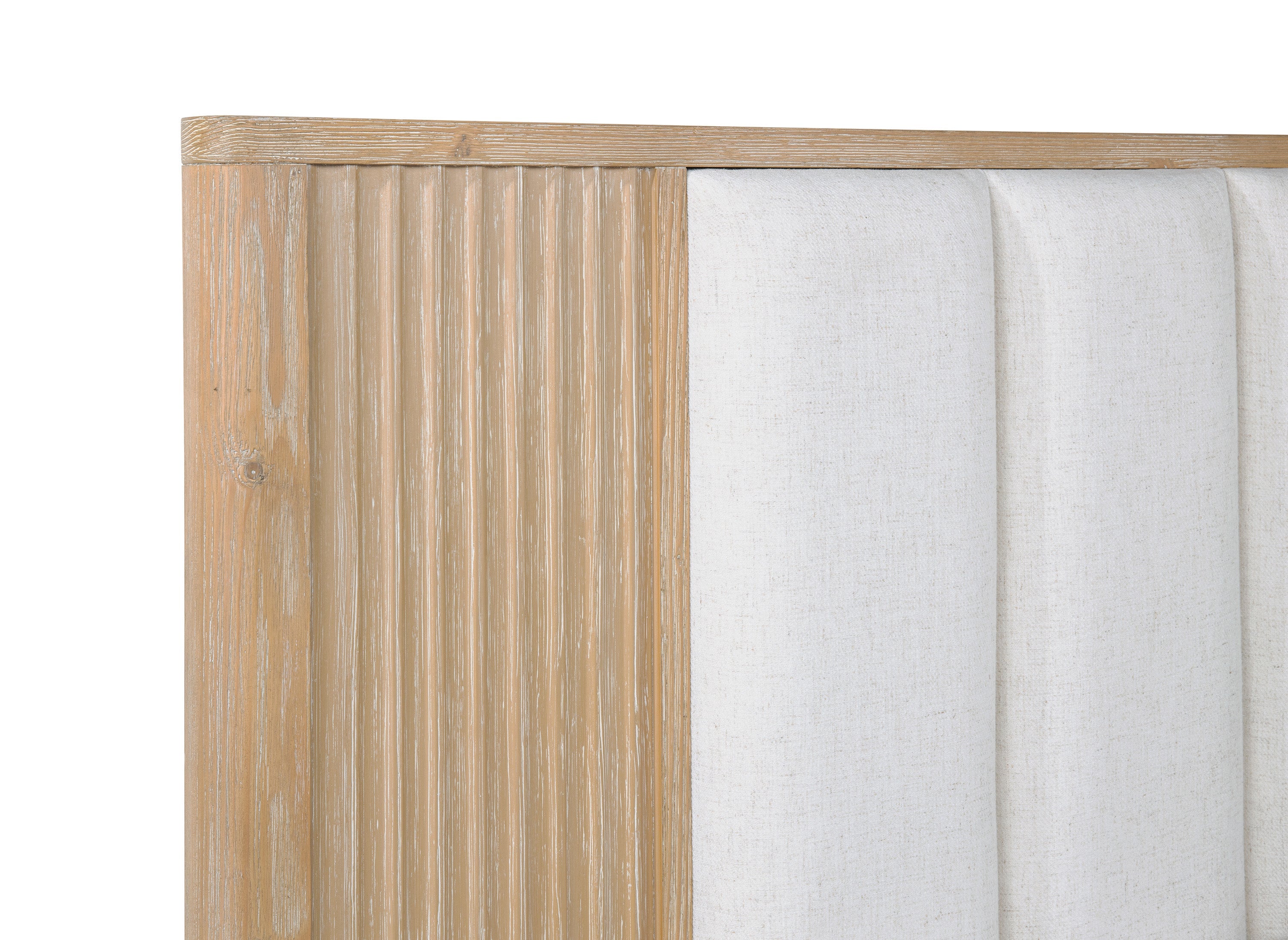 Stylish Paneled High Headboard Textured Accents Clean Lines