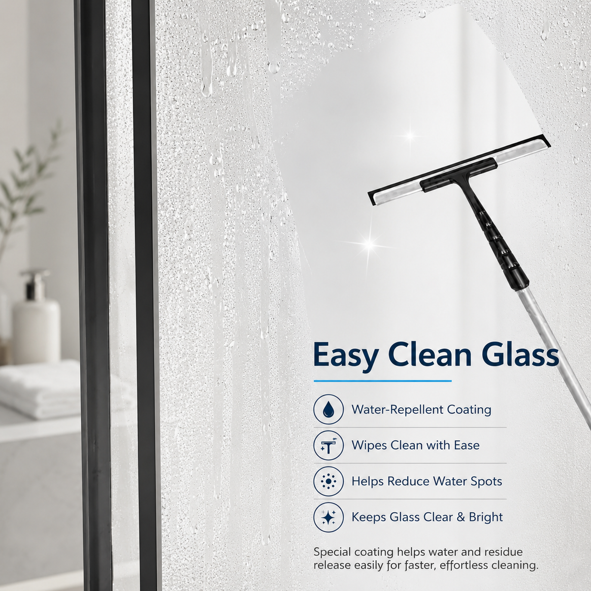 60" W x 73" H Soft Closing Sliding Frameless Shower Door