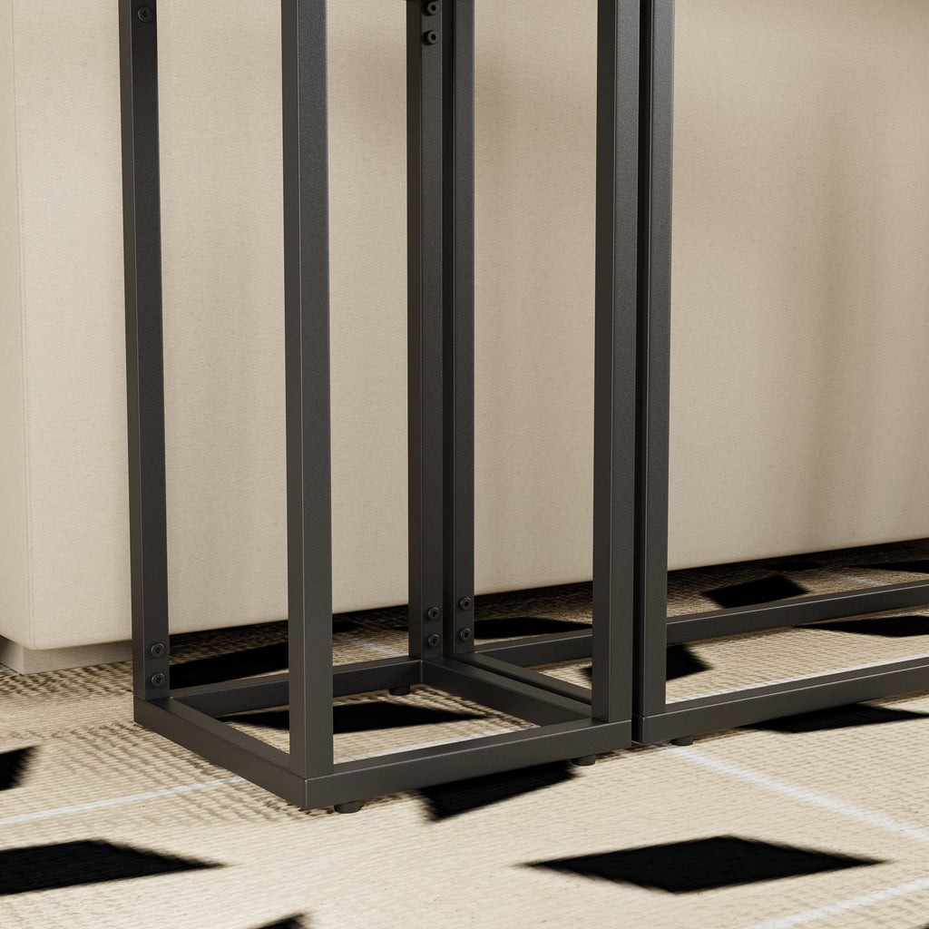 Narrow Console Table - High-End Edge Wrapped Foyer Table