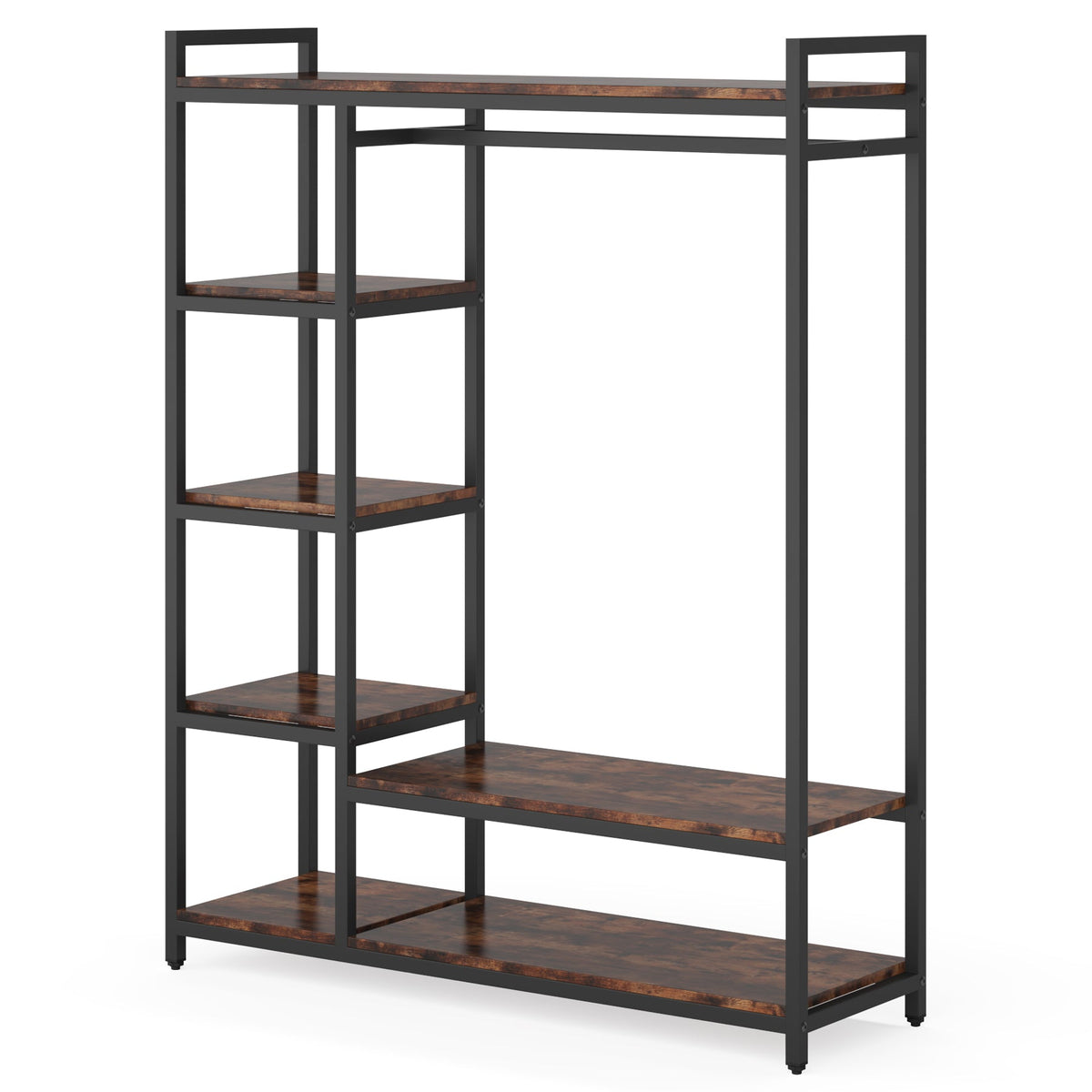 47.24" Rustic Brown Freestanding Closet Organizer