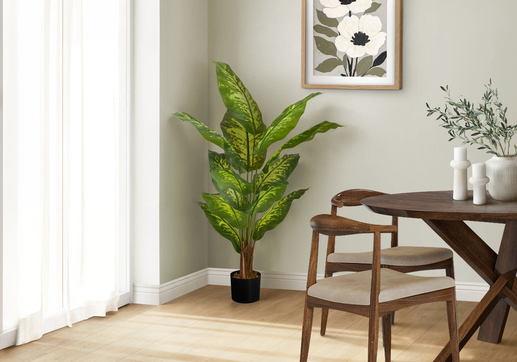 Artificial Evergreen Tree - 47" Tall Indoor Faux Plant