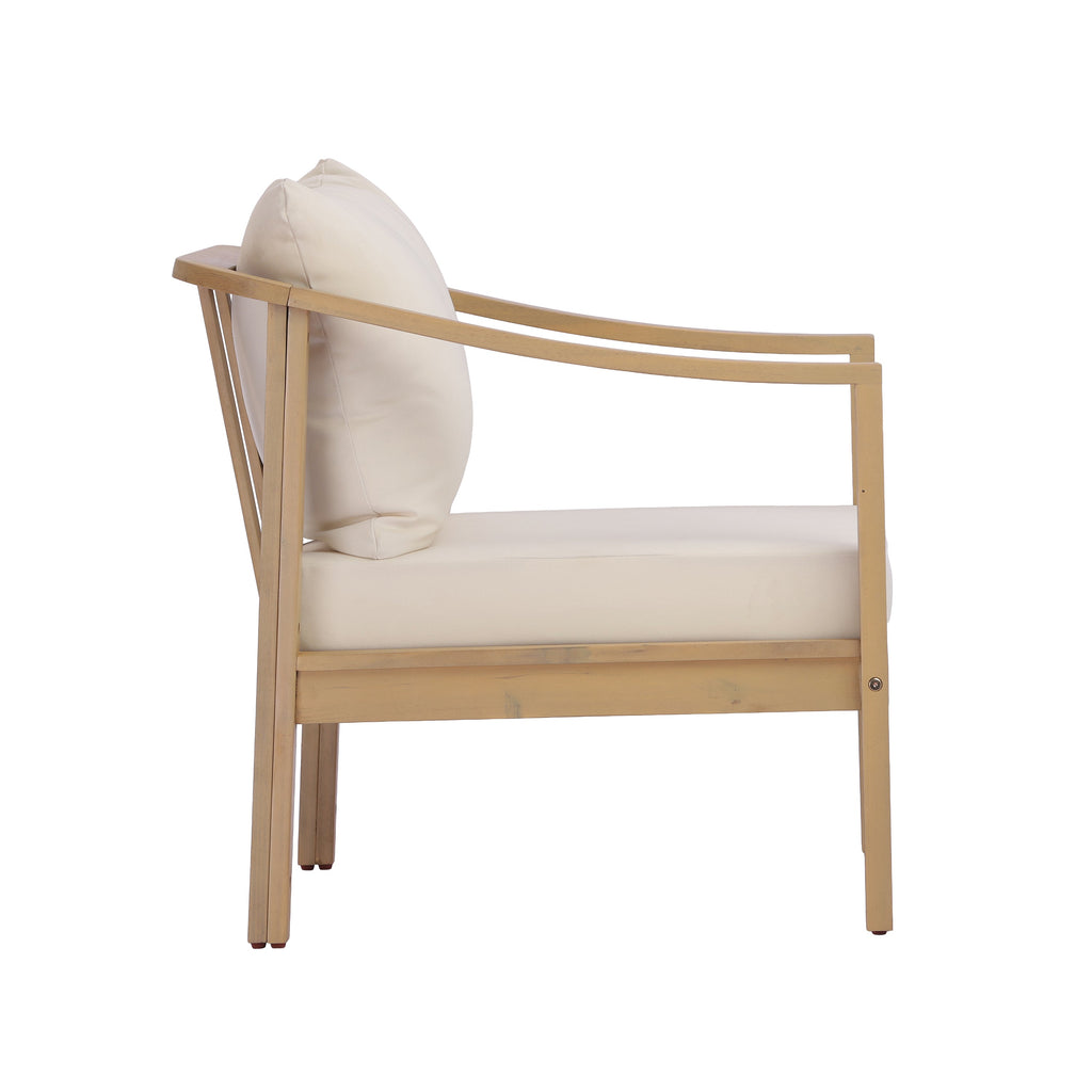 Acacia Wood Patio Furniture Club Chair Set (2)